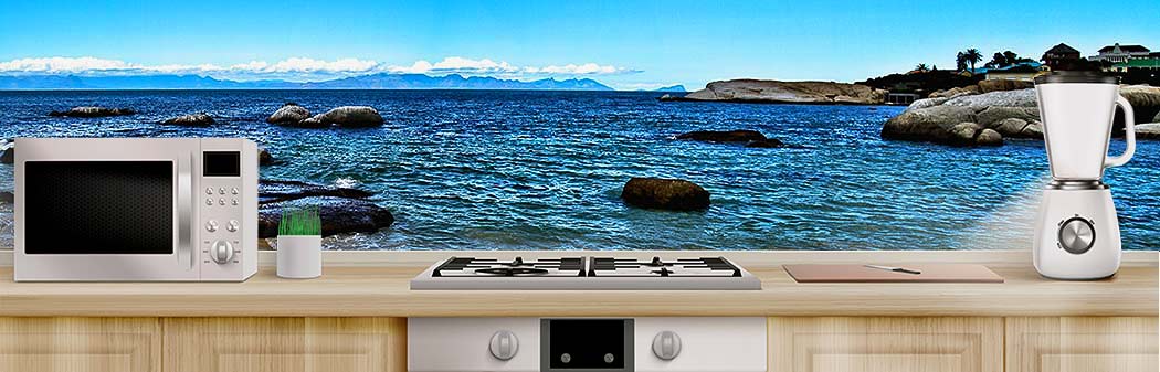 Кухня с фартуком Море 2877 Кухня фото Море 2877