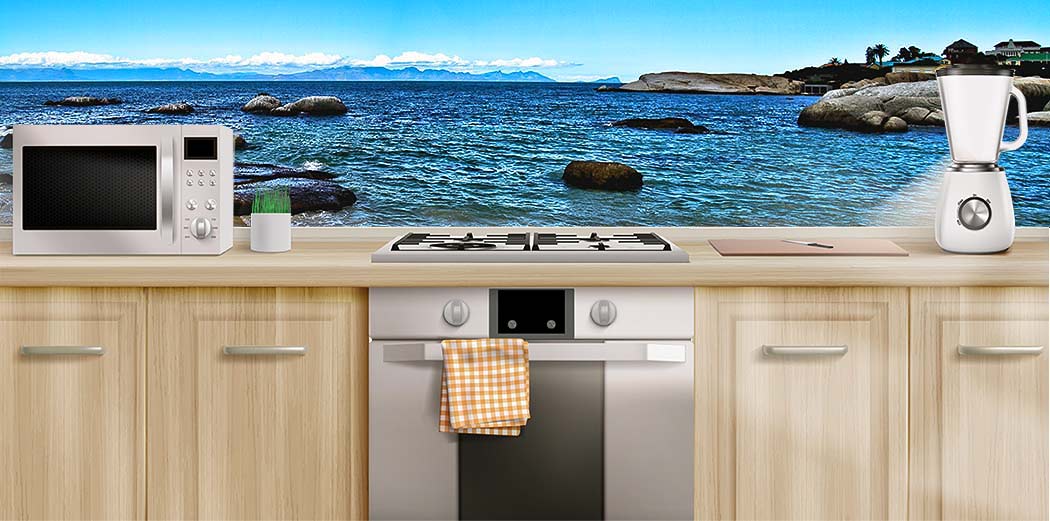 Кухни каталог 2877—Море Фартук под кухню Море 2877