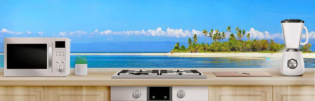 Кухня с фартуком Море 2883 Кухня фото Море 2883