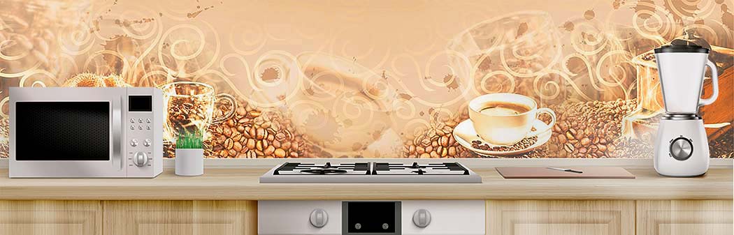 Кухня с фартуком Еда 4781 Кухня фото Еда 4781