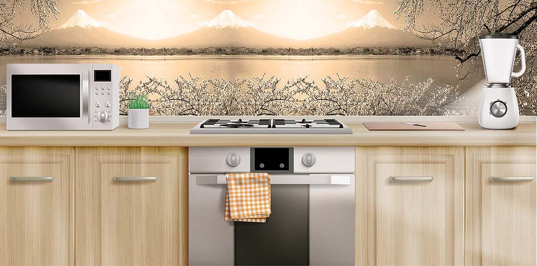 Кухни каталог Природа 5928 сепия Фартук под кухню Природа 5928 сепия